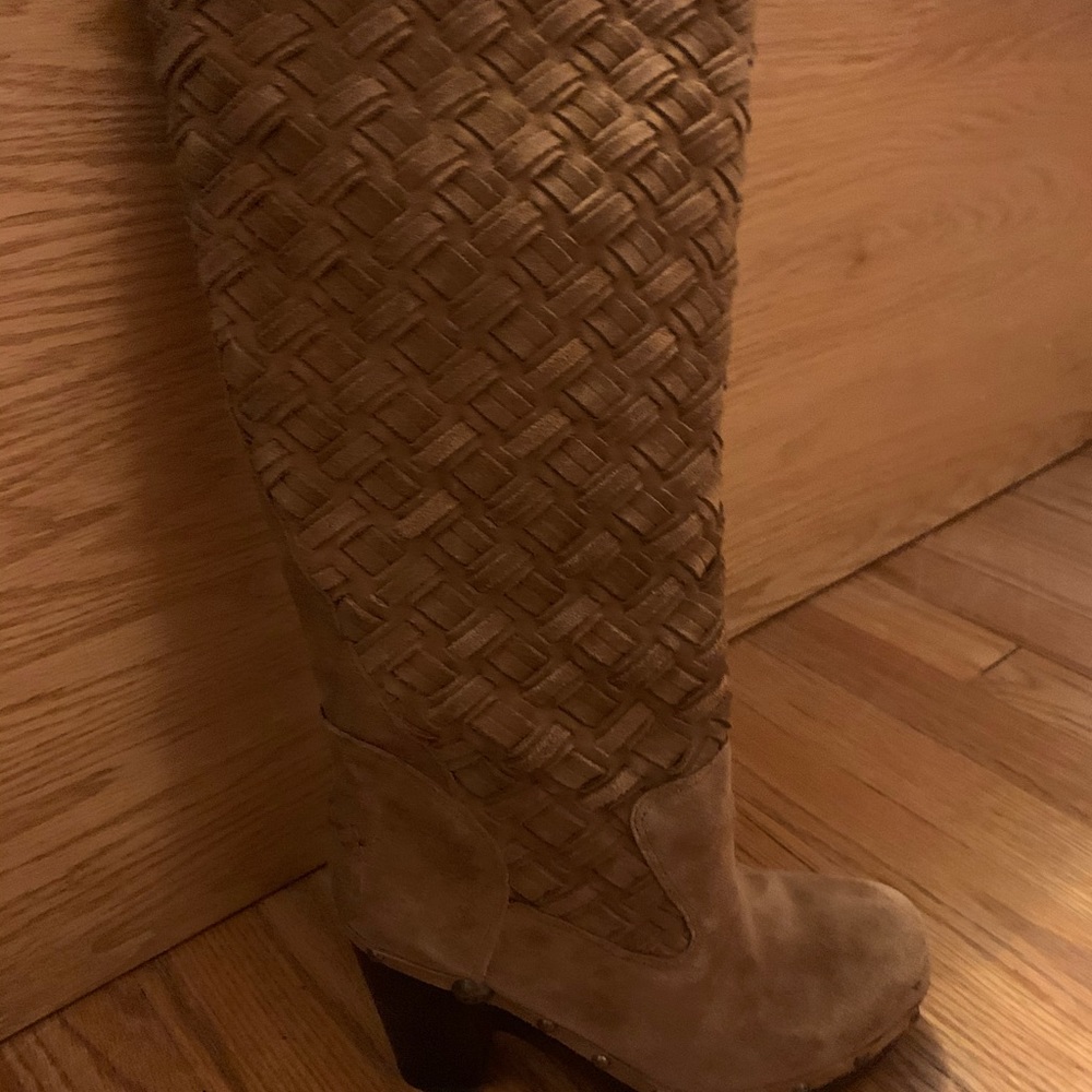 Authentic UGG Tall Chestnut Suede Clog Boot
